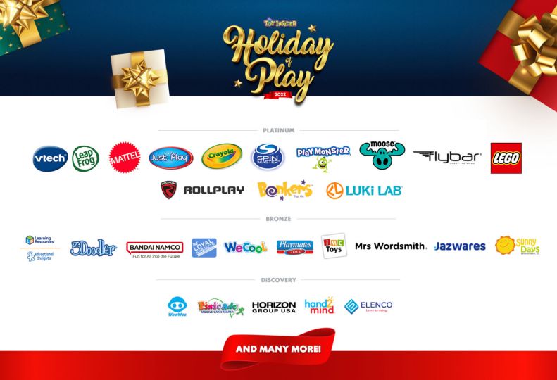 toy insider, holiday of play, holiday of play 2022, toy insider holiday of play  sponsors, toy insider holiday of play  sponsors 2022