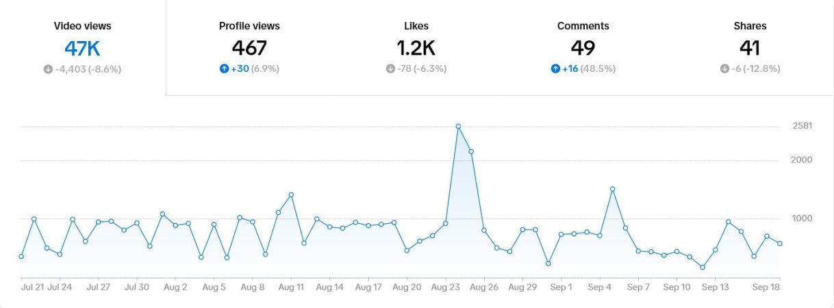 tiktok, tiktok standings, tiktok statistics